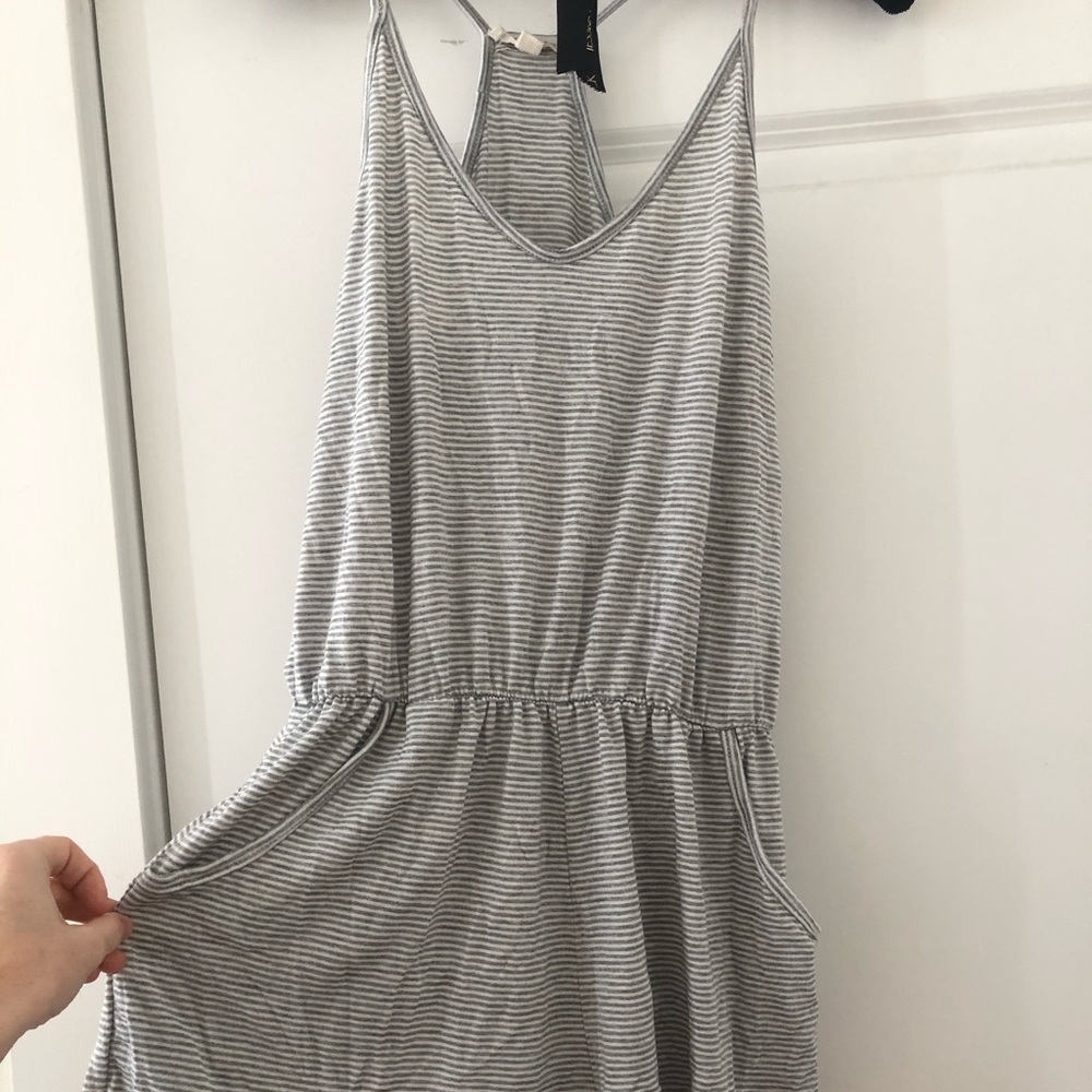 Striped Shorts romper with pockets